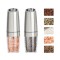 Set de 2 Rasnite electrice de Sare si Piper, Cyrax, cu Camere Depozitare Transparente, Macinare, Functionare pe Baterii, cu Lumina, ABS, 20x6.5 cm, Ar