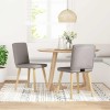 Gossi scaune de bucatarie, 2 buc., gri taupe, material textil