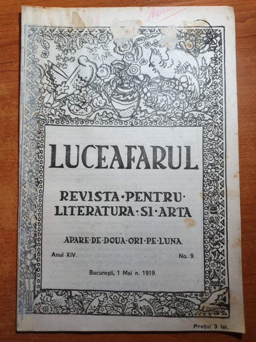 luceafarul 1 mai 1919-cartile reginei maria,n. crainic,v. parva