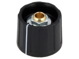 Buton Rotativ Indicator Negru ABS 4mm 20x15.5mm