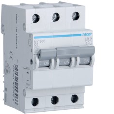 Siguranta automata 6A 3P Curba C 4,5ka Hager MY306