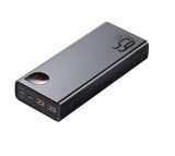 Powerbank 20000mAh Baseus Adaman Metal, PD, QC 3.0, 65W, 2xUSB + USB-C + micro USB, (negru)
