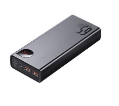 Powerbank 20000mAh Baseus Adaman Metal, PD, QC 3.0, 65W, 2xUSB + USB-C + micro USB, (negru)