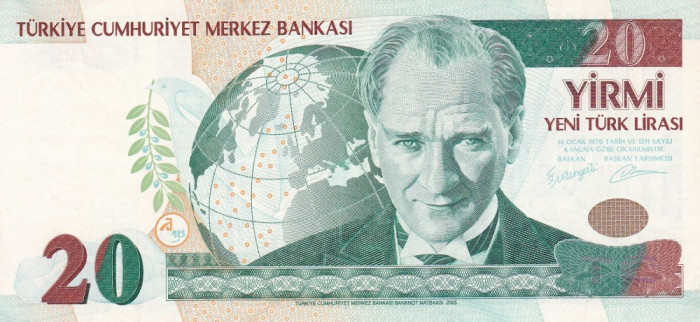 Turcia 20 Lire 2005 UNC