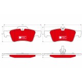 Set placute frana spate TRW, Mercedes Clasa C (S203), 2001-2007, CLS (C218; C219; X218), Clasa E (W211; W212; S211; 212), Clasa S (W220; W221; W222,