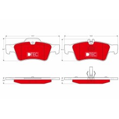 Set placute frana spate TRW, Mercedes Clasa C (S203), 2001-2007, CLS (C218; C219; X218), Clasa E (W211; W212; S211; 212), Clasa S (W220; W221; W222,