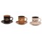 Ceasca si farfurie, Set 3 bucati, 130 ml, Mesaj Coffe Time, Ceramica, 6.8x6.5 cm, ATU-084660