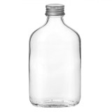 Sticlă pentru Băuturi, Capac Metalic, Capacitate 200ml, Transparentă, Oem