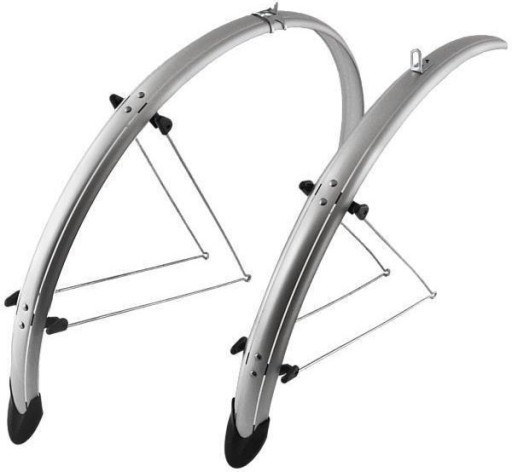 Set 2 aparatori roti biciclete, Orion 26&quot; / 58mm OR-type, culoare argintiu Cod:B108