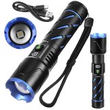 Lanterna tactica LED Trizand 800 lm cu zoom si baterie 5000 mAh