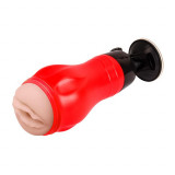 Masturbator vagin artificial vibrator cu ventuză de aspirație