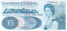 Bancnota Saint Helena 5 Pounds (1981) - P7b UNC ( format mare ) foto