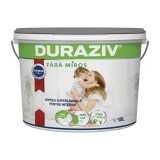 Vopsea Lavabila Alba, Fara Miros, Pentru Interior, Duraziv Ecolabel Cu Kauciuc, 10L / Palet 30 Bucati
