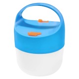 Cumpara ieftin Lanterna pentru camping cu acumulatori Ceboic, 20 x 10.5 cm, cu port USB, plastic, albastru, alb