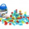 Joc de constructii cu 100 piese translucide