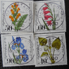 Serie timbre flora flori plante Berlin stampilate