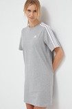 Cumpara ieftin Adidas rochie din bumbac culoarea gri, mini, oversize HR4924