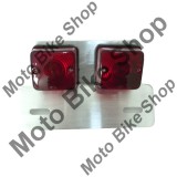 Stop Spate Moto Patrat + Suport Numar MBS840 Universal