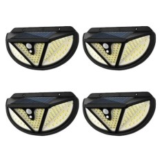 Set 4 lampi solare FOXMAG24, de exterior, rezistenta la apa, senzor de miscare, 118 LED-uri