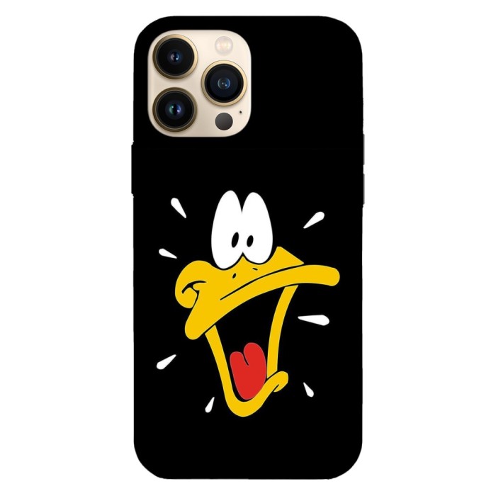 Husa compatibila cu Apple iPhone 15 Pro Max model Duffy Duck What!, Silicon, TPU, Viceversa