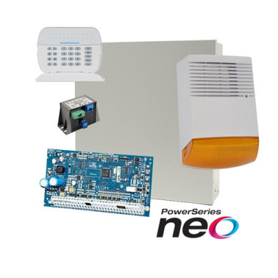 Kit alarma la efractie DSC NEO cu sirena exterioara KIT2016BS SafetyGuard Surveillance foto