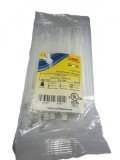 Set 100 buc colier cablu 140x3.6mm din plastic alb Cobra 9130