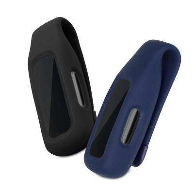 Set 2 Huse pentru Fitbit Inspire 2/Ace 3, Kwmobile, Negru/Albastru, Silicon, 54017.02 foto