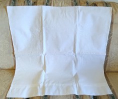 Fata de perna, Vintage din bumbac cu broderie