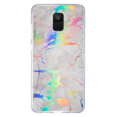 Husa Fashion Samsung Galaxy A6 2018 Marble Alb foto