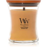 Woodwick Opulent Wood Golden Bourbon lum&acirc;nare parfumată cu fitil din lemn (hearthwick) 275 g