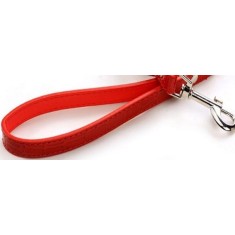 Lesa piele scurta 20 mm/50 cm rosu