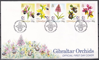 Gibraltar 1995 - Orhidee, FDC foto