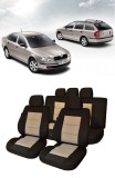 Cumpara ieftin Huse scaune Lux auto SKODA OCTAVIA II (2004-2010) Negru+Bej, Umbrella