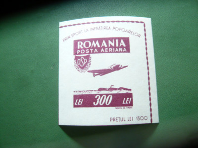 Bloc Romania OSP 1946 Posta Aeriana, nedantelat foto