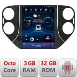 Navigatie Tesla VW Tiguan 2013-2016 cu 4G, CarPlay, Android Auto, 3GB+32GB