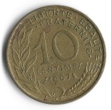 Moneda Franța 10 centimes 1967