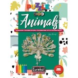 Animals 3D Puzzle to Colour Book