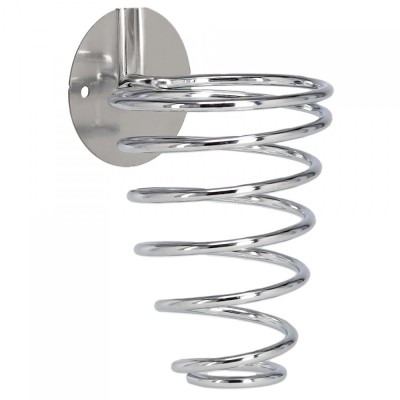 Suport pentru uscător de păr &amp;icirc;n formă de spirală, mare, argintiu. foto