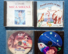 CD-uri cu povesti pentru copii (Mica Sirena, Pinocchio, Ursul Pacalit de Vulpe) foto