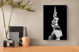 Tablou Canvas cu forme geometrice abstracte spre cerul misterios, 26 x 39 cm, CMCLASS