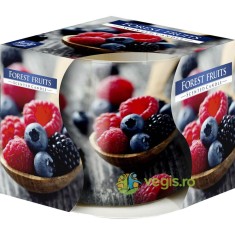 Lumanare Parfumata in Pahar Tip Bol Imprimat Fructe de Padure