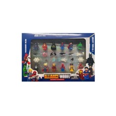 Set Alianta Super Eroilor, 12 figurine cu accesorii, multicolor, 5 cm