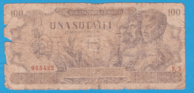 (11) BANCNOTA ROMANIA - 100 LEI 1947 (27 AUGUST 1947) foto