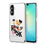 Husa antisoc pentru samsung galaxy a26, airbag pro, transparent, risk taker