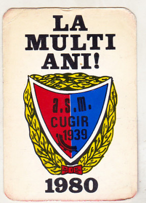 bnk cld Calendar de buzunar 1980 ASM Cugir 1939 foto