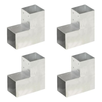 vidaXL Conectori grindă, formă L, 4 buc, 101x101 mm, metal galvanizat foto