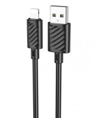 Cablu Date si Incarcare Hoco X88 USB-A la Lightning 2.4A, 1m, Negru