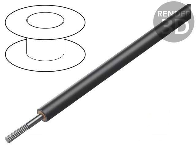 Cablu Electric NSGAF&Ouml;U 6mm&sup2; Negru 3.6kV