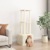 VidaXL Ansamblu de pisici cu st&acirc;lpi din funie de sisal, crem, 133,5 cm