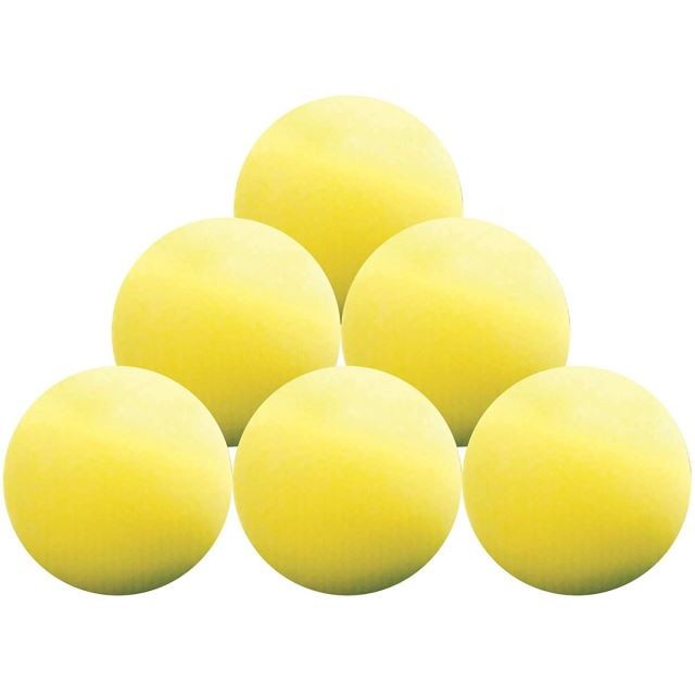 Set 6 mingi golf de antrenament LONGRIDGE din spuma, galbene